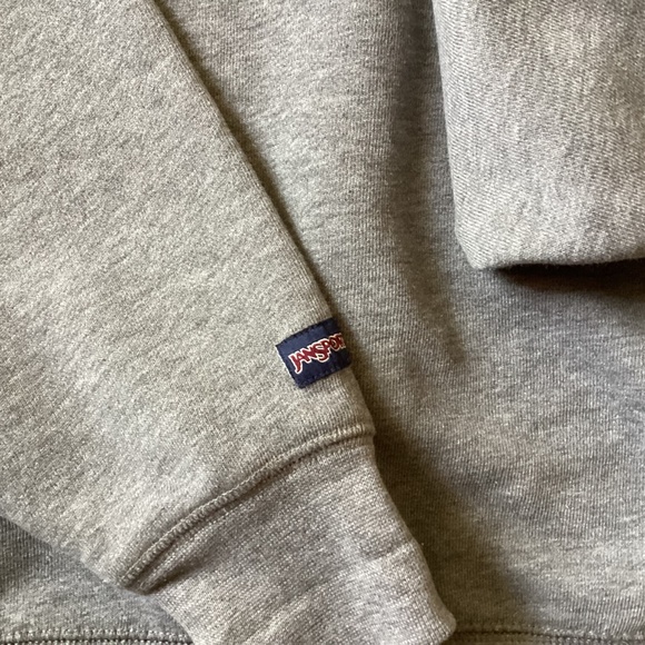 Jansport Harvard Quarter Zip Fleece Gray Sweatshirt Size M - Picture 5 of 6